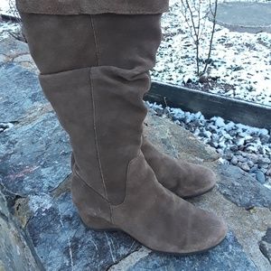 ME TOO TAUPE SUEDE BOOTS